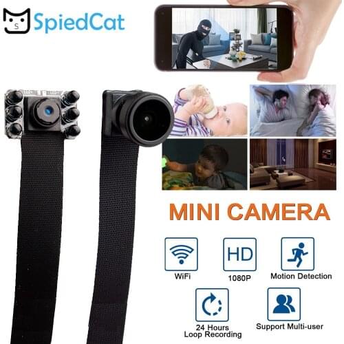 WiFi Network Webcam HD 1080P mini LensVideo Micro motion Wifi IP P2P DIY Camcorder Wireless Recorder TF SD Hisilicon Cam Remote