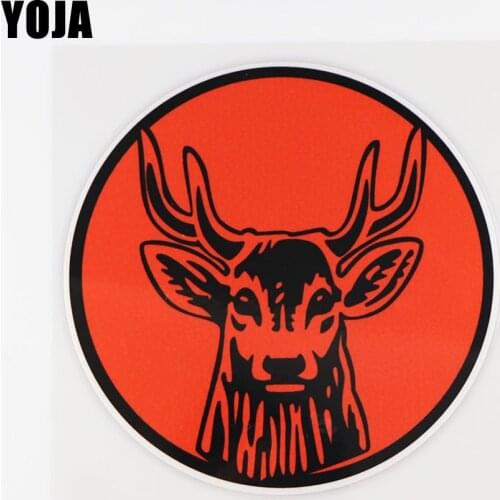 YOJA 14X14CM Wild Animal Deer Vinyl Decal Decor Pattern Car Sticker Funny Cartoon 19A-0038