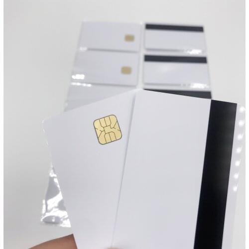 50X/Lot Glossy Finish Plastic Inkjet Printable 4428 Chip Card with HICO 3 Track Magnetic Strip Inkjet PVC Card for Enterprises