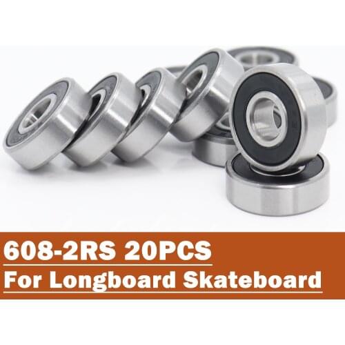 608RS Bearing 8x22x7 mm ( 20 PCS ) ABEC-1 Miniature Skateboard 608-2RS Ball Bearings 608 RS 2RS