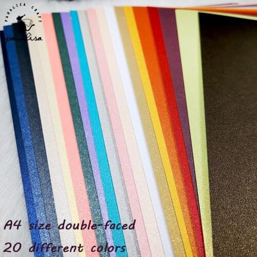 Panalisacraft A4 double-faced pearl effect paper shiny Card Pack 250GSM Paper pad Craft Paper Card Paper Card making paper