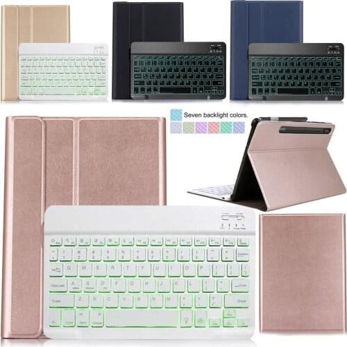 For Samsung Galaxy Tab S7+ 12.4 2020 Detachable Bluetooth Wireless Backlight Keyboard Tablet Case for Tab S7 Plus T970 975