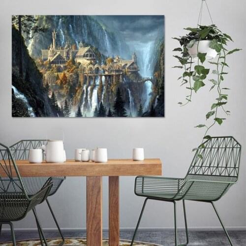 Ancient castle 5D DIY Round Diamond Painting Embroidery Drill Needlework Cross Craft Stitch Kit Home Decor E56C