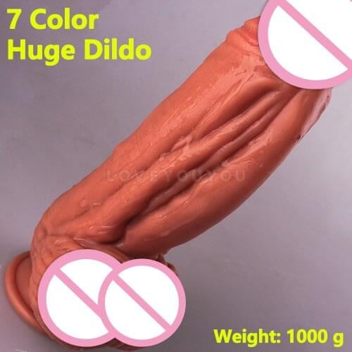 7 Color Huge Penis Realistic Dildo Women Lesbian Adult Toys Strap On Big Fake Dick Females Masturbator Erotic Tools Anal Plug