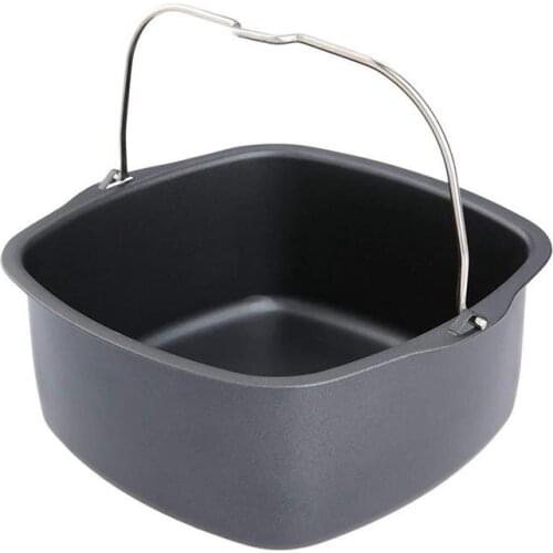 Kapmore 1pc Air Fryer Cake Mold Pan Non-Stick Stainless Steel Cake Barrel Air Fryer Accessories DIY Baking Tools For Home