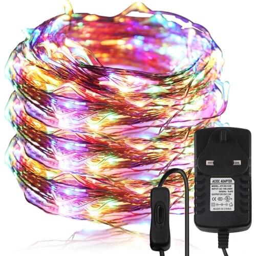Garland LED String Light Holiday Fairy Light Xmas Lamp Christmas Lights DC12V with EU AU US UK Switch Party Wedding Decoration