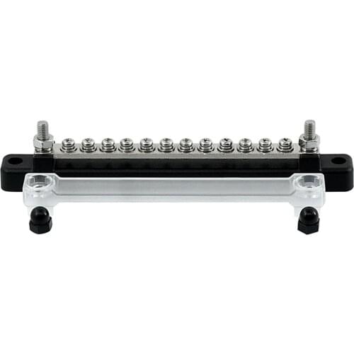 12 Terminal Bus Bar Kit 150A Ground Power Distribution Block for Car Trailer RV Caravan