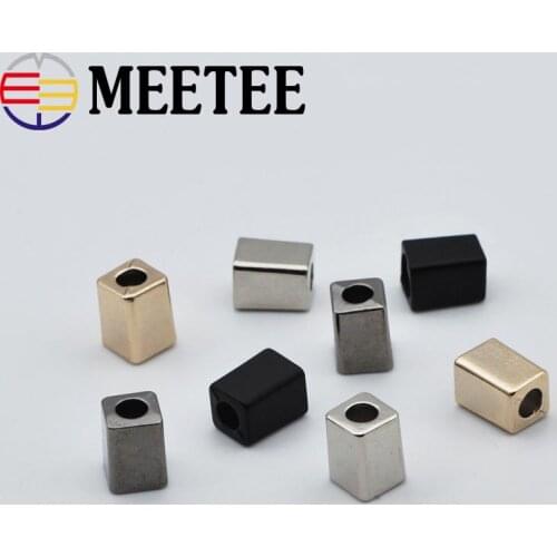 20Pcs Metal Cord Lock Stopper Square Clothes Cap Rope Lock Clips Buckles Cord End Shoelace Clamp DIY Garment Accessories KY977