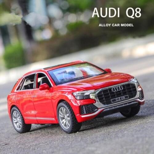 1:32 Audi Q8 high simulation with sound light pull back alloy toy car model toys for children gifts free shipping