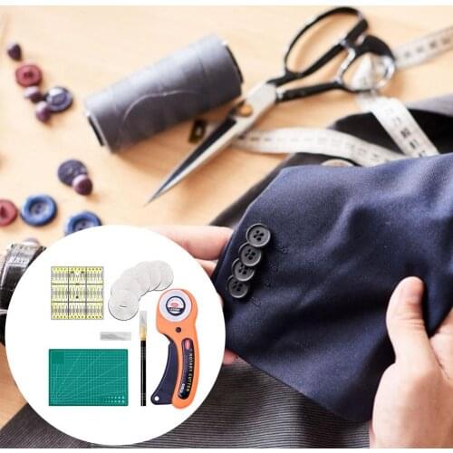 45mm Rotary Cutter Set Blades Fabric Circular Quilting Cutting Patchwork Leathercraft Sewing Tool Quilting Leather Cutter Set