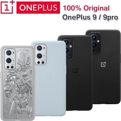 Original OnePlus 9 Pro / 9 Phones Case Unique Bumper Official Protection Hard Covers Sandstone Armor Rock Gray Karbon Bumper