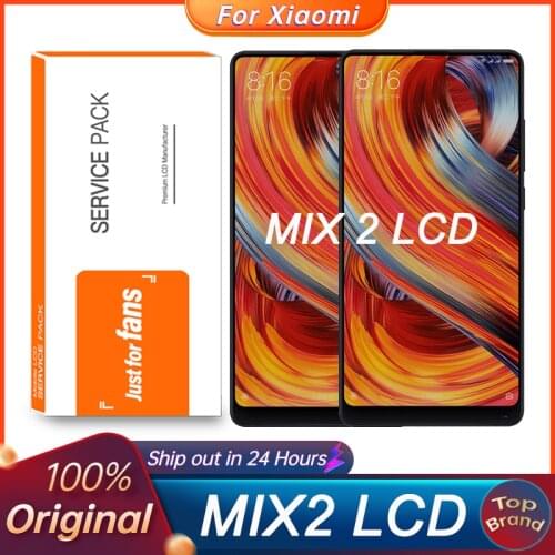Original 5.99" For Xiaomi Mi Mix2 LCD Display 10 Touch Screen Panel XAIOMI Mix 2 MDE5 LCD Digitizer Assembly Replacement+Frame