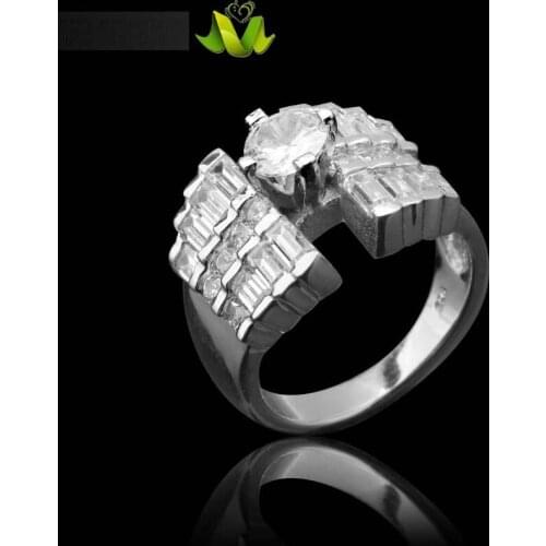 Couples 925 sterling silver ring individual fashion girl dress collocation jewelry for European and American workplace girl