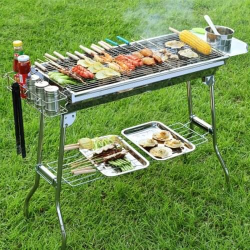 Barbecue Outdoor folding portable grill Stainless steel grill charcoal grill bbq charcoal oven bbq grill outdoor kitchen