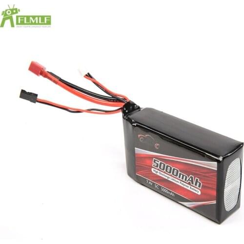 Receiving Battery 7.4V-5C 5000 MAh Lithium Battery (107mm*50mm*32mm) for 1/5 Losi 5ive T ROFUN ROVAN LT KingmotorX2 Rc Car Part