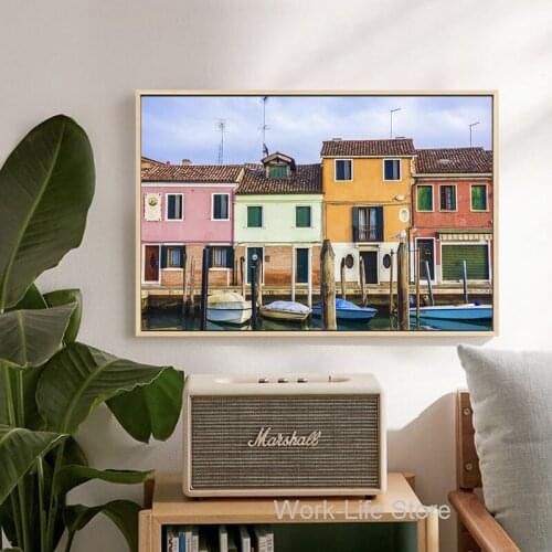 Modern Artworks Embellish HD on Canvas Oil Paintings Beautiful Venice Landscape Wall Posters for Living Room Decor