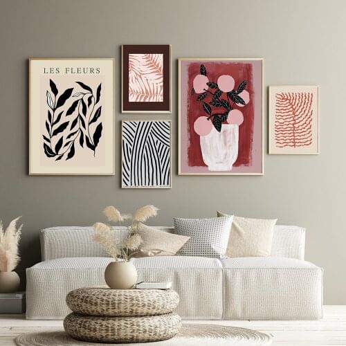 French Style Vintage Poster Gallery Still Life Canvas Painting Retro Flower Wall Pictures for Living Room Home Decor No Frame