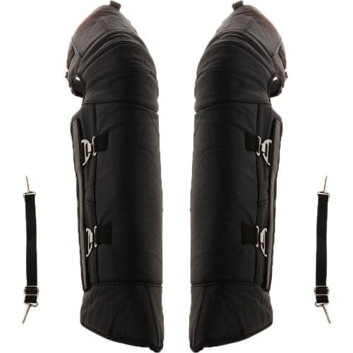 Cowhide Fabric Material Motorcycle Knee Pads Windproof Leg Motocross Support Protector