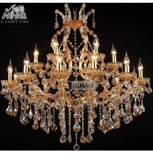 High Quality Maria Theresa Crystal Chandelier Light Large Crystal Pendant Lamp Big Amber Chandelier Light Prompt Shipping