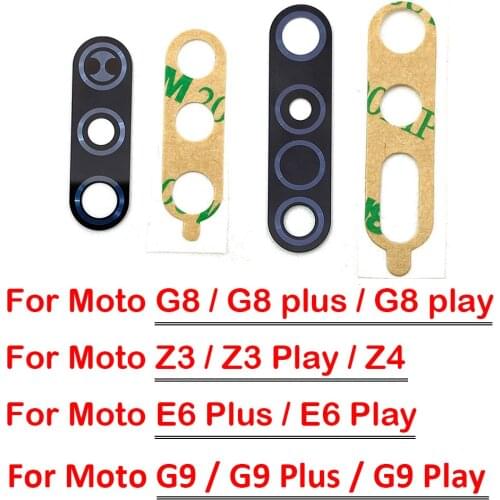 10Pcs/Lot, Camera Glass Lens Back Rear Camera Glass Lens For Motorola Moto X4 E6 E7 G8 Z4 Z3 G9 Play Plus One Vision E 2020