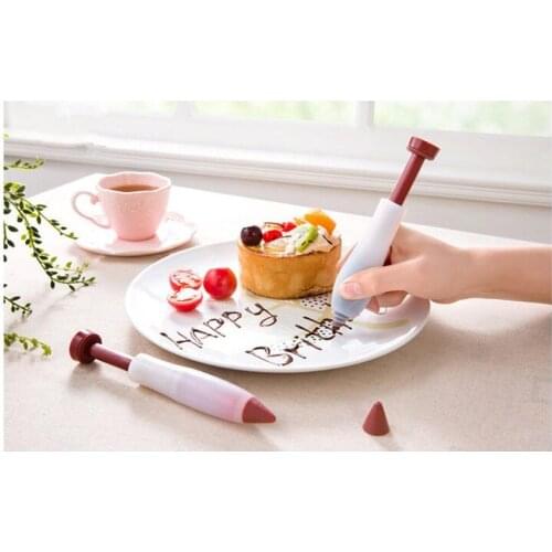 100pcs Silicone Food Writing Pen Chocolate Cake Cream Decorating Pen Kitchen Accessories