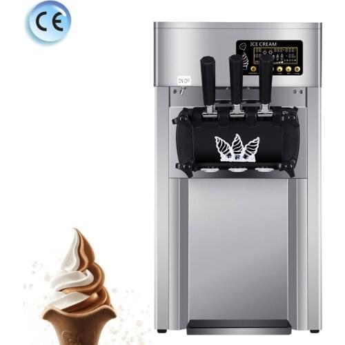 1200W Table Top Mini Soft Serve Ice Cream Making Machine 3 Flavors commercial Ice Cream Maker