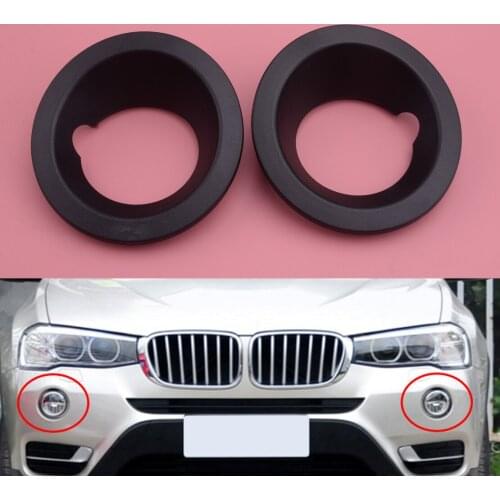 2pcs Left & Right Side Front Bumper Fog Light Lamp Ring Cover Frame Fit For BMW X3 E83 Before Facelift 2004 2005 2006