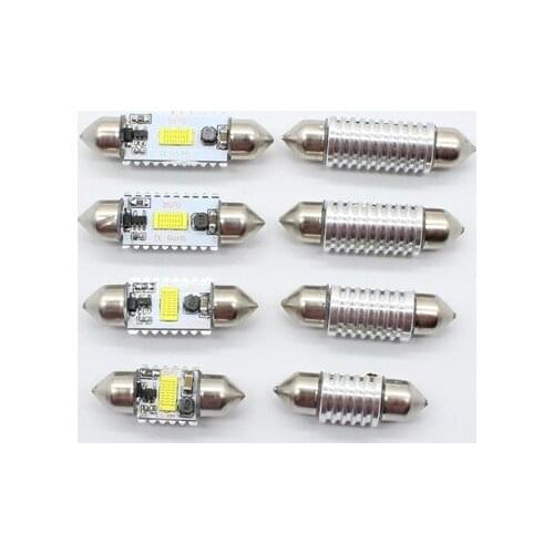 4X Car Interior Light Festoon C10W C5W 12V white Dome Reading Door Number Light LED Bulbs CSP Chip 31mm 36mm 39mm 41mm