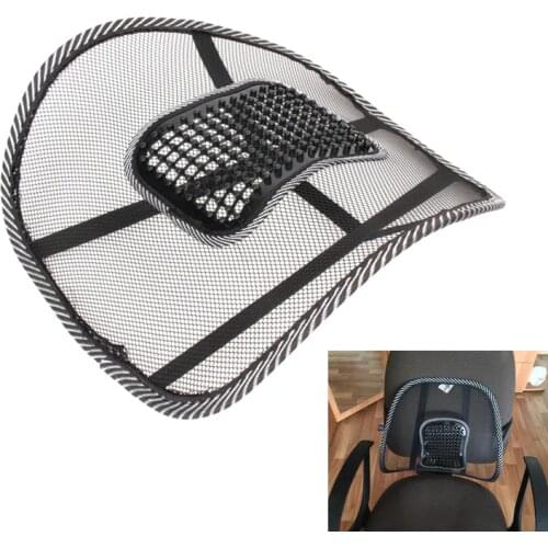 Car Seat Comfort Mesh Lumbar Back Brace Support Office Home Car Seat Chair Cushion Cool Auto Comfortable Seat Support