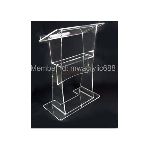 Free Shipping Stable Beautiful Firm Modern Design Cheap Clear Acrylic Lectern