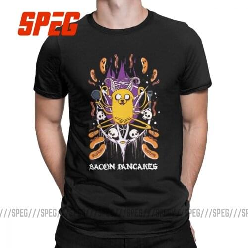 Mens Jake The Dog T Shirt Adventure Time Pure Cotton Tops Funny Short Sleeve Crew Neck Tees Party T-Shirt