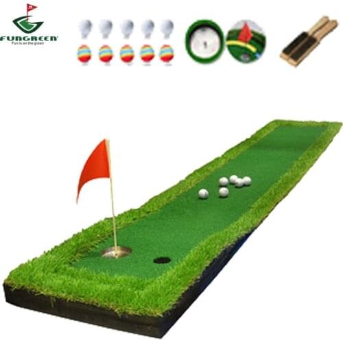 FUNGREEN 50x300CM Mini Golf Putting Green Indoor Outdoor Backyard Protable Golf Practice Putting Trainer Mat for Golfers