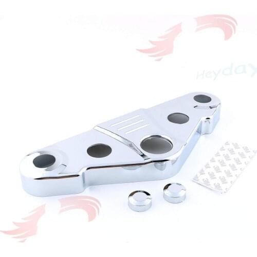 Chrome ABS Front Fork Lowering Triple Tree Upper Top Clamp Cover For Honda 2003-2009 VTX1300 R S T & 2004-2008 VTX1300 C