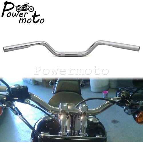 For Harley Sportster 883 1200 XL48 XL72 1" Chrome/Black Retro Handlebars Universal 25mm Handle Bar