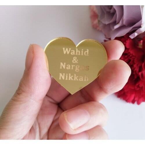 Custom Heart Acrylic Engrave Mirror , Custom Engraved Mirror , Engraved Mirrored Acrylic Wedding Scatter Hearts