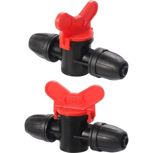 8mm Capillary Lock Through Valve With Switch Control Water Flow Horticultural Agricultural Production Micro Spray Connector