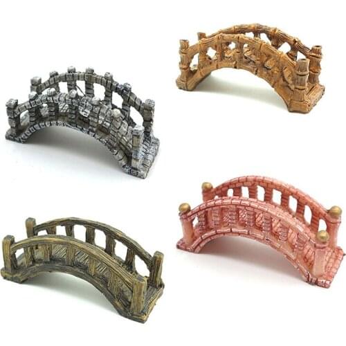 Easy To Clean Aquarium Decoration Resin Crafts Micro Landscape Ornaments Arch Bridge Aquarium Pet Supplies