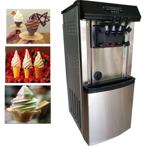 110v Stainless Steel Ice Cream Machine Commercial Restaurant Soft Top Ice Cream Machine20L/25L