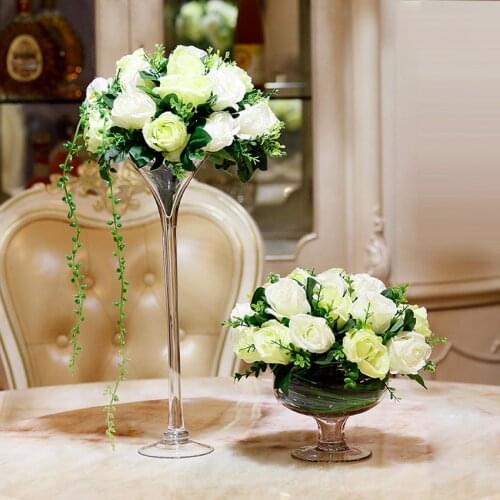 Moden creative Champagne cup glass vase hydroponic vases fashion home wedding decoration ornaments plants flower vase