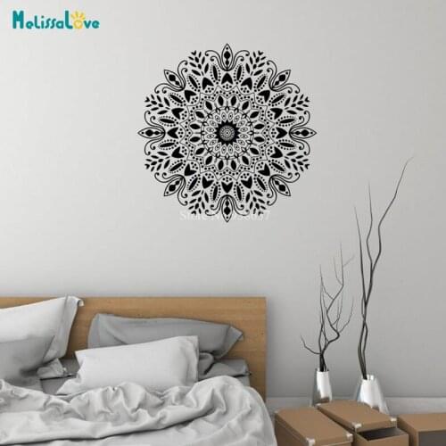 Mandala Wall Sticker Transformation Hollow Decal Bohemian Indian Decor Handmade Poster Bedroom Self-adhesive BA959