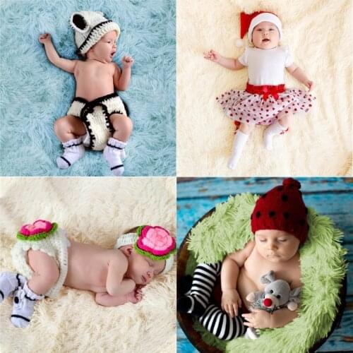 Newborn Baby Faux Fur Photograph Prop Blanket Infant Sleeping Swaddle Blankets