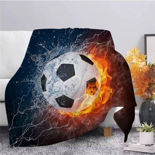 Popular Newest Football Flannel Blanket 3D Print Blanket Couch Throw Blanket Bed Couch Soft Blanket Bedspread Home Textile Decor