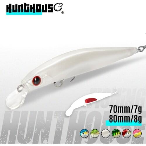 Hunthouse artist black minnow lure jerkbait fishing trout lure twitch action sea fishing for black bass hard lure 70&80mm 7&8.5g