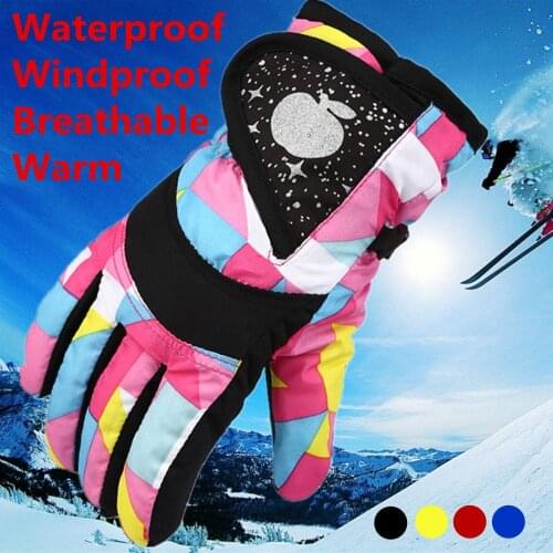 Перчатки Child Winter Warm Windproof Snow Snowboard Ski Sports Outdoor Cycling Riding Gloves Handschoenen Перчатки Мужские