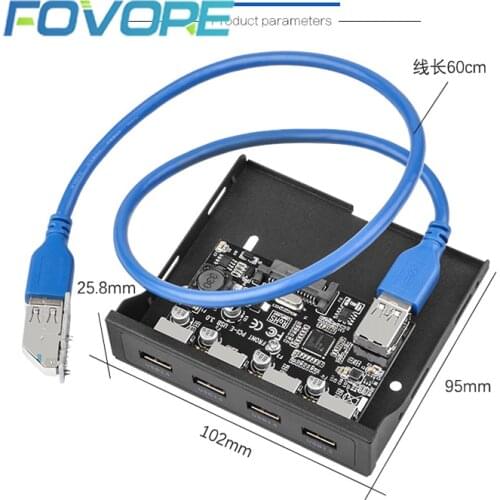 PCI-E to USB 3.0 PC Front Panel USB 3 Expansion Card PCIE USB3 Adapter 3.5" Floppy USB3.0 Front Panel Bracket PCI Express Riser