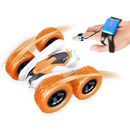 RC Swing Vehicle Car 2.4G 4CH Hand Control Induction Stunt Drift Deformation Buggy Car Rock Crawler Roll Cars 360 ° Flip T13B