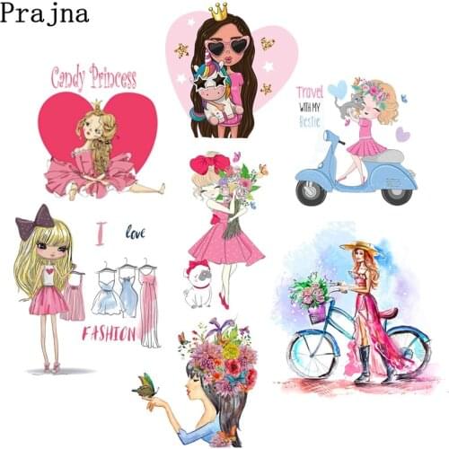 Iron On Patches Candy Princess Applique Clothing Thermoadhesive Patches Cartoon Girl Thermal Transfer For Clothes Heat Transfer