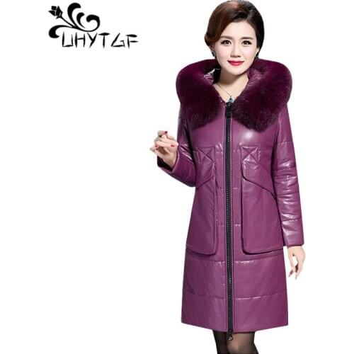 Женские зимние кожаные куртки UHYTGF China At AliExpress
