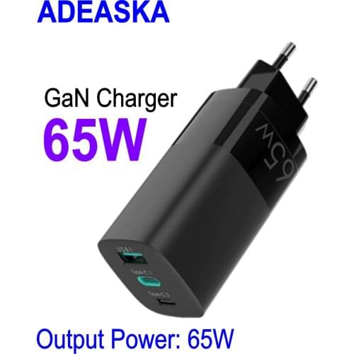 65W GaN Charger Quick Charge 4.0 3.0 Type C PD USB Charger Fast Charging USB-C For Switch MacBook Air iPad Pro Samsung Note