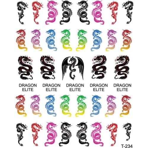 1sheet 10colors Chinese Dragon Nail Sticker Self-adhesion Nail Art Chinese Traditional Style Snake Nail Art Stickers Nail Decor